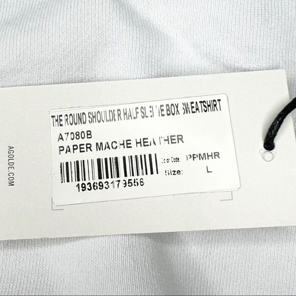 Agolde The Round Shoulder Half Sleeve Box Sweatshirt - Picture 11 of 12